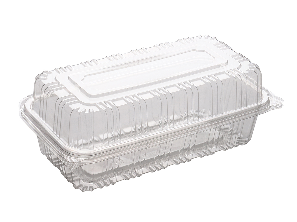 PET hinged clamshell container