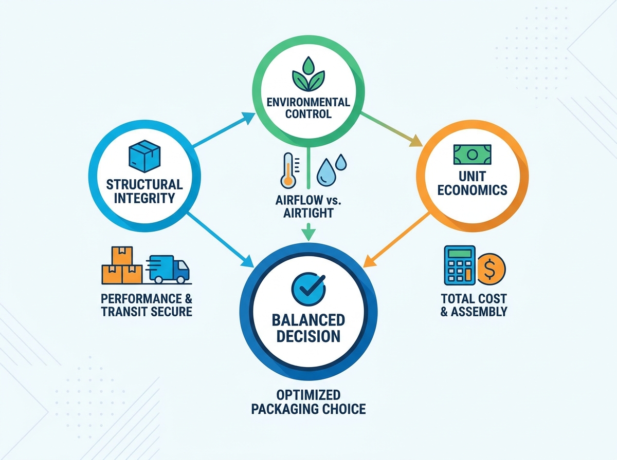 Optimal packaging sizes preventing internal movement during transit